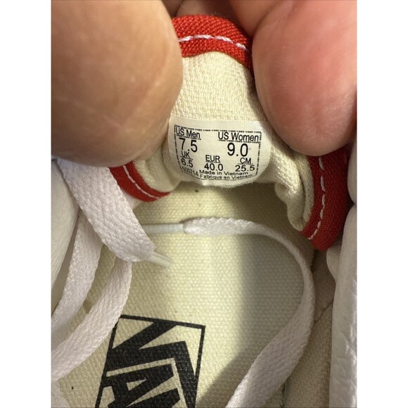 Vans Old Skool Off The Wall Red White Size Men's 7.5 Women's 9.0 - EUC - Picture 8 of 8